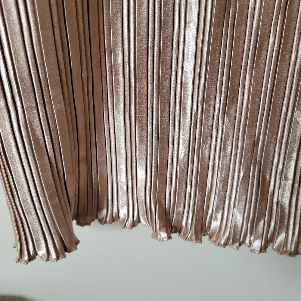 Petal & Pup Metallic Gold Striped Maxi Dress - Picture 8 of 11